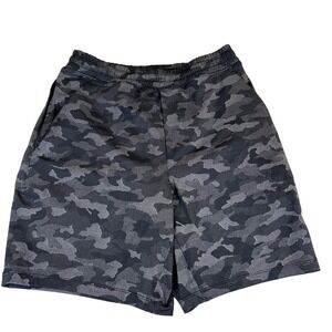 Lululemon Pace Breaker 7" Short Lined Variegated Mesh Black Grey Camo Sz Small